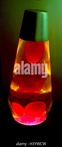 A lava lamp, a decorative novelty item, invented in 1963 by British accountant and founder of Mathmos, Edward Craven Walker (1918-2000). Dated 20th Century Stock Photo