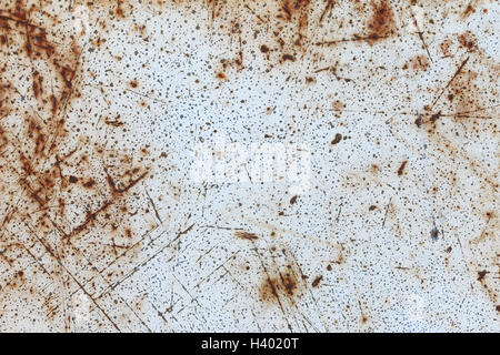 Old rusty and scratched surface of iron - grunge texture Stock Photo