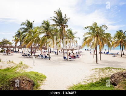 Beautiful resort beach in Varadero Cuba Stock Photo