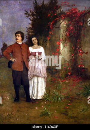 The Artist and his Wife 1863 Arnold Bocklin 1827-1901 Swiss Switzerland  was a Swiss symbolist painter. Stock Photo