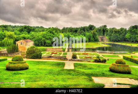 Garden at Chateau de la Roche Courbon - France Stock Photo