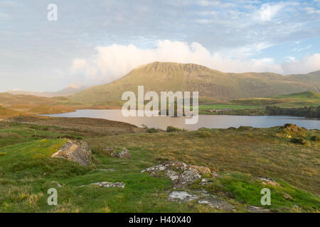 Late afternoon over Cregennan lakes, Gwynedd, Snowdonia National Park, North Wales, UK Stock Photo