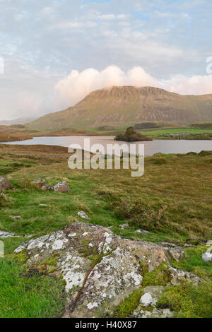 Late afternoon over Cregennan lakes, Gwynedd, Snowdonia National Park, North Wales, UK Stock Photo
