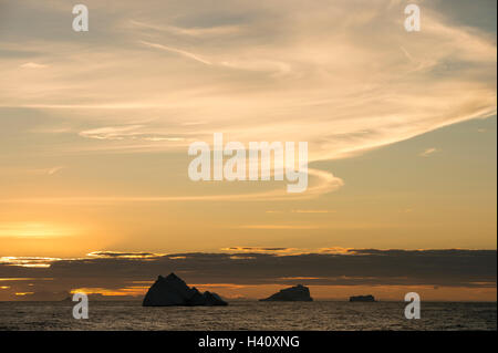 Sunset in Greenland Stock Photo