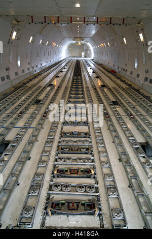 Freighter, Boeing 747-400, detail, load room, blank, airplane, traffic ...