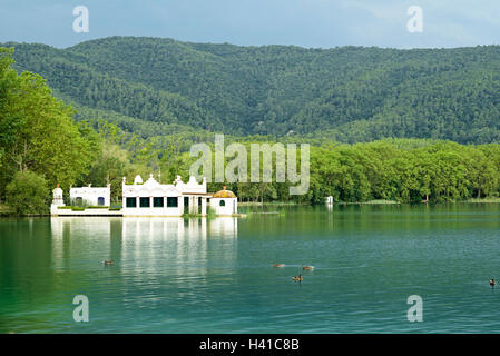 Lake Banyoles is the largest lake in Catalonia Stock Photo