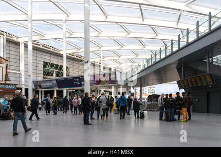 Interior of Manchester Victoria Train Station Stock Photo