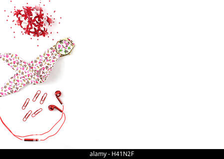 Styled stock image flatlay overhead you can add your own text or logo Stock Photo