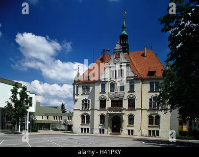 Germany, Baden-Wurttemberg, Trossingen, city hall, Europe, district Tuttlingen, building, structure, architecture, art, culture, place of interest, outside Stock Photo