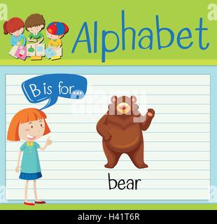 Flashcard letter B is for bear Stock Vector Image & Art - Alamy