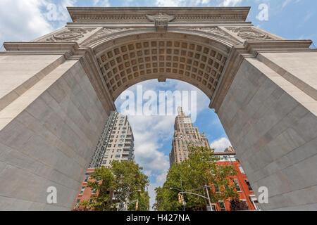Washington Square Park Arch in New York City. Stock Photo
