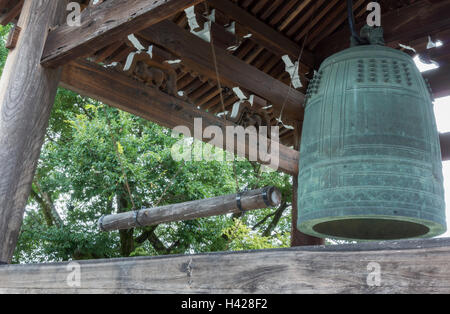 Giant bell at Kurodani Buddhist Temple. Stock Photo