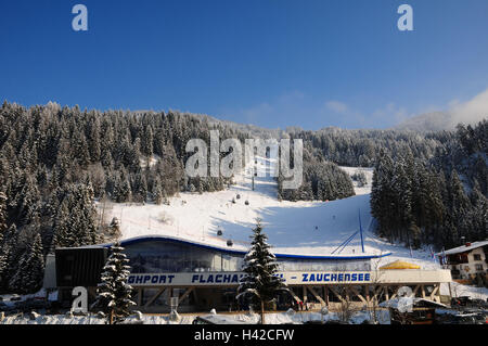 Austria, Salzburg country, Flachauwinkel, lift station, high port, ski runway, Stock Photo