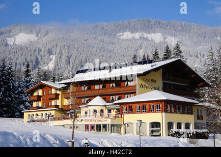 Austria, Salzburg country, Flachauwinkel, inn, winter, Stock Photo