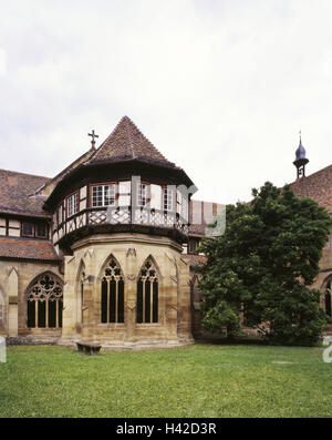 Germany, Baden-Wurttemberg, Maulbronn, Cistercian monastery, cloister, architecture, outside, structure, detail, Europe, Early-Gothic, Karlsruhe, church vestibule, cloister plant, minster, culture, medievally, place of interest, in 1147-1537 Stock Photo