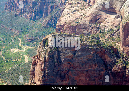 Zion National Park, located in the Southwestern United States, near Springdale, Utah. Stock Photo
