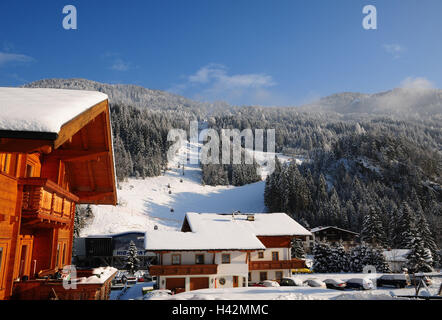 Austria, Salzburg country, Flachauwinkel, flats, winters, Stock Photo