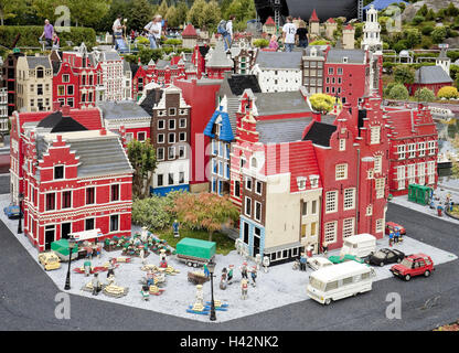 Germany, Bavaria, Swabia, Gunzburg, Legoland, buildings made of Lego bricks, Stock Photo