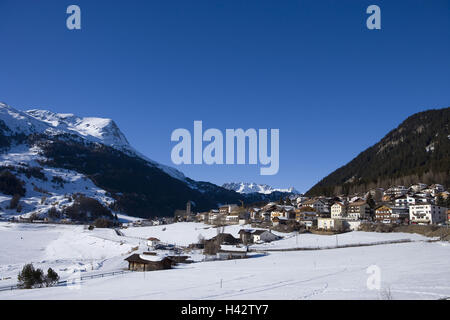 Italy, South Tyrol, crisp pass, crisp lake, crisp, local view, winter, Stock Photo