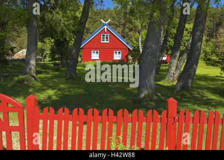 Summer cottage, garden, Pervalka, national park health resort broad bay bar, Lithuania, Stock Photo