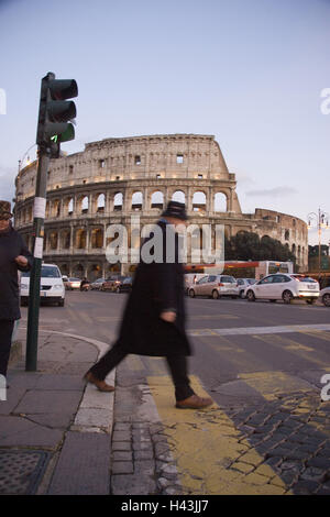 Italy, Rome, Coliseum, street, pedestrian, Stock Photo