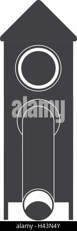 playground with slide in tube Stock Vector