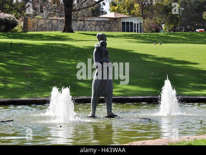 Pioneer Women's Memorial in the King's Park Botanic Gardens with statue of mother and child in Perth, Western Australia Stock Photo