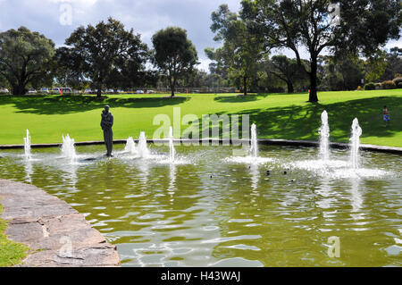 Pioneer Women's Memorial in the King's Park Botanic Gardens with statue of mother and child in Perth, Western Australia Stock Photo