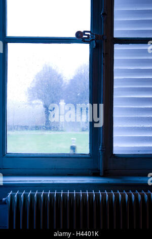 Window, closed, rainy day, Stock Photo