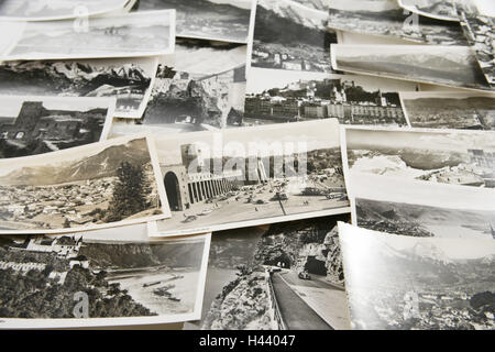 old postcards, collection, Stock Photo