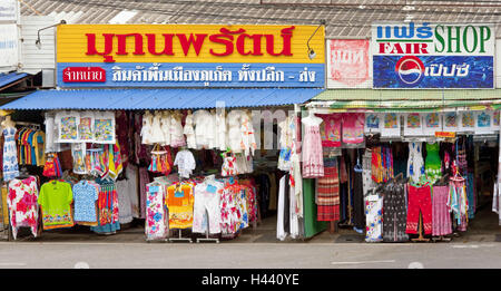 Thailand, island Phuket, cape Laem Promthep, clothing shops, Stock Photo