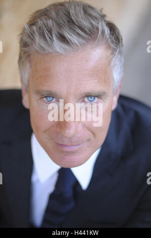 Man, mature, suit, necktie, portrait, model released, Stock Photo