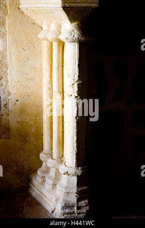 France, Bourgogne, Dijon, St.-Seine-sur-Vingeanne, castle, 15th century, chimney socket, detail, Stock Photo