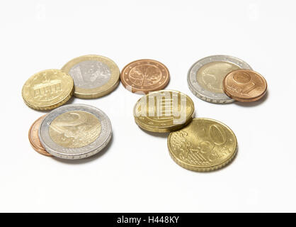 Coins, Euro, Stock Photo