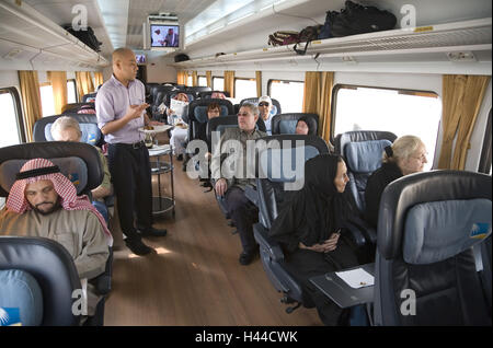 Saudi Arabia, province asch-Scharqiyya, Hofuf, train, compartment, tourist, Stock Photo