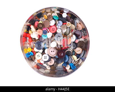 buttons in a box on a white background Stock Photo
