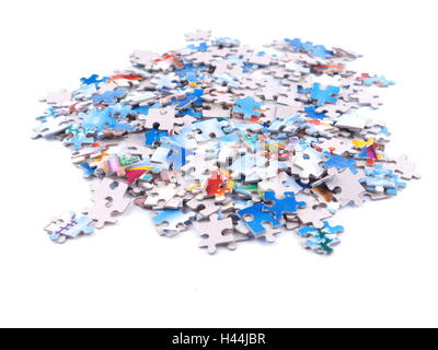Puzzle on a white background Stock Photo