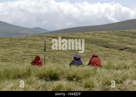 Africa, Tanzania, Ngorongoro highland, Massai, Stock Photo