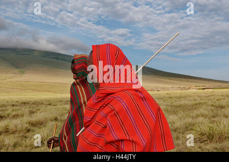 Africa, Tanzania, Ngorongoro highland, Massai, Stock Photo