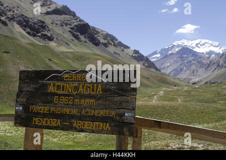 Rally Dakar 2010, the Andes, Chile, 11th stage, view at Aconcagua, Stock Photo