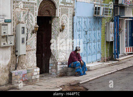 Saudi Arabia, province Makka, Jeddah, Old Town, entrance, man, Stock Photo