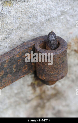 Hinge, old, rusty, close up, Stock Photo