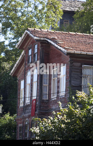 Turkey, Black Sea region, Inebolu, house, red, detail, Stock Photo