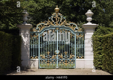 Germany, Baden-Wurttemberg, Schwetzingen, castle grounds, gate, Stock Photo