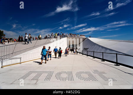 Entry to the world newest museum, the MAAT (Museum of Art, Architecture and Technology) in Lisbon, Portugal Stock Photo