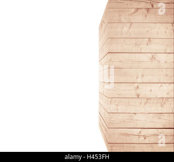 Light brown scratched wooden wall or rectangular big box. Wood texture. Space for text Stock Photo