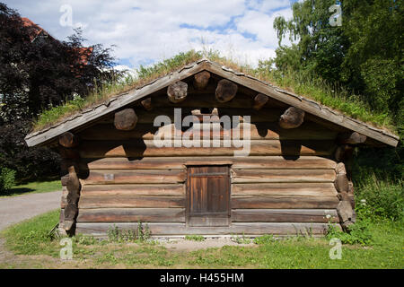 typical old norvegian house in wooden style Stock Photo