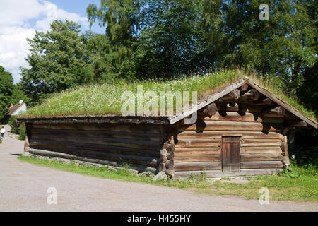 typical old norvegian house in wooden style Stock Photo