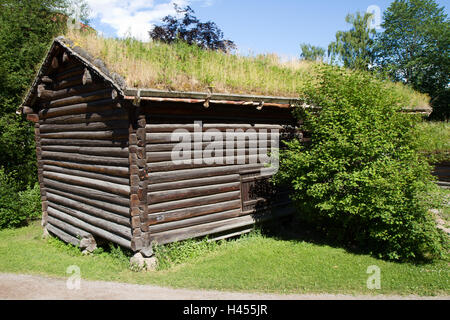 typical old norvegian house in wooden style Stock Photo