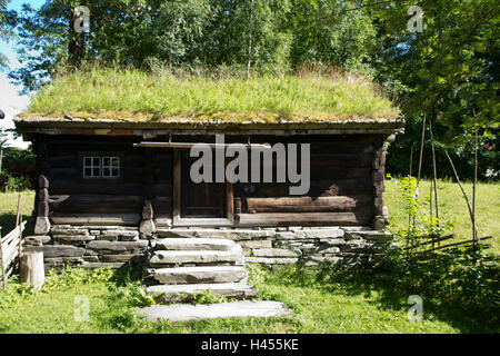 typical old norvegian house in wooden style Stock Photo